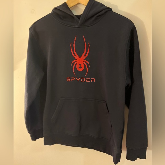 Spyder Black Hoodie with Red Logo Junior XL - Picture 1 of 9